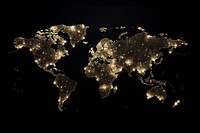 World map astronomy light night.