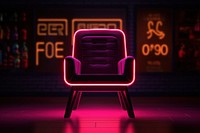 Black friday chair neon furniture.