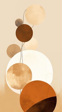 Brown and beige abstract shapes nature art creativity.