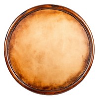 Brown circle frame vintage white background membranophone percussion.