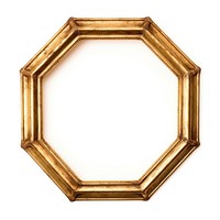 Gold hexagon frame vintage backgrounds photo white background.