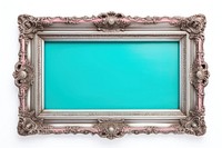 Turquoise and silver frame vintage backgrounds white background architecture.