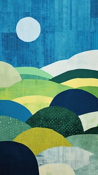 Green hillside painting backgrounds pattern.