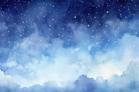 Watercolor night sky border backgrounds outdoors nature.