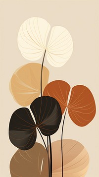 Big leaves in brown color tone plant art creativity.