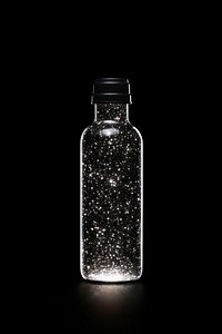 Bottle shape glitter glass light.