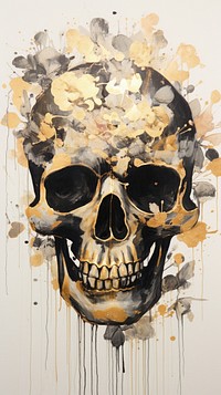 Music Skull wallpaper painting art creativity.