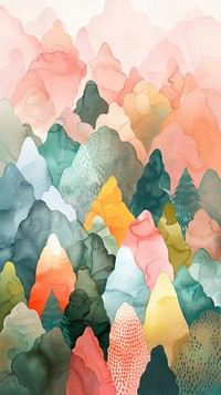 Forest watercolor wallpaper abstract painting pattern.