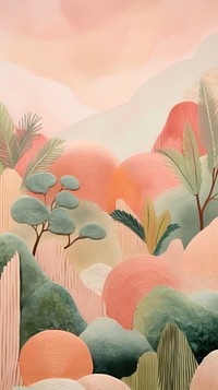 Jungle landscapes painting art tranquility.