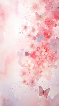 Pink watercolor wallpaper flower abstract blossom.