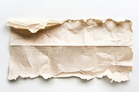 Vintage ripped paper white torn white background.