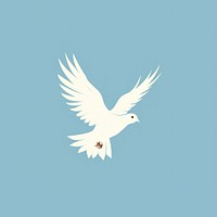 Peace dove with olive branch animal bird blue.