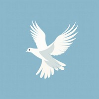 Peace dove with olive branch animal bird blue.