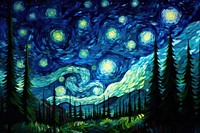 Galaxy background outdoors painting pattern.