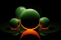 Green and Orange Circle green circle sphere.