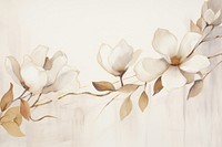 Magnolia watercolor background painting pattern flower.