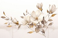 Magnolia watercolor background painting flower plant.