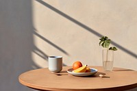 Photo of objects table furniture breakfast.