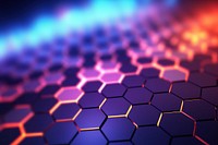 Hexagon pattern on neon background backgrounds futuristic technology.