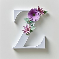 Letter Z font flower plant text.