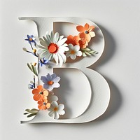 Letter B font flower alphabet plant.