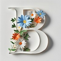 Letter B font flower alphabet plant.