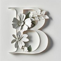 Letter B font flower plant white.