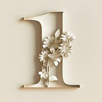 Letter Number 1 font flower plant white.