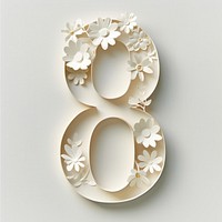 Letter number 8 font white accessories chandelier.