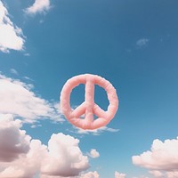 Peace Sign shaped as a clouds in the Peace Sign background outdoors sky circle.