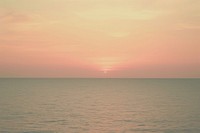 Aesthetic sunset ocean landscape wallpaper outdoors horizon nature.