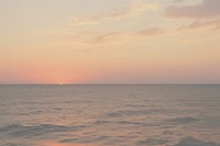 Aesthetic sunset ocean landscape wallpaper outdoors horizon nature.
