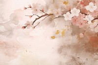 Sakura watercolor background backgrounds painting blossom.