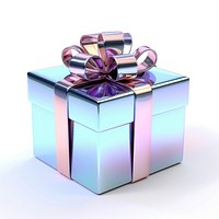 3d render of a gift in surreal abstract style box white background celebration.