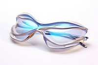 3d render of a glasses in surreal abstract style jewelry white background accessories.