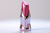 3d render of a lipstick in surreal abstract style cosmetics bottle metal.