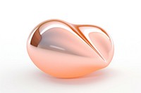 3d render of a peach in surreal abstract style jewelry white background accessories.