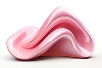 3d render of a pink shape in surreal abstract style petal white background electronics.