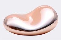 3d render of a rounded shape in surreal abstract style jewelry metal accessories.