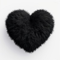 Heart black fur softness.
