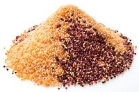 Tri color quinoa food white background ingredient.