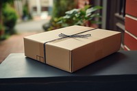 Man holding a box cardboard carton.