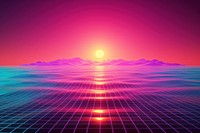 Retrowave ocean backgrounds abstract sunset.