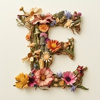 Alphabet E font flower art plant.