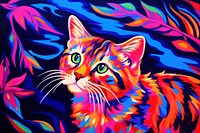 Cat painting pattern animal.