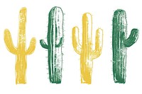 Green and yellow cactus backgrounds line creativity.