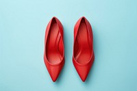 Red block heel shoes footwear simplicity elegance.