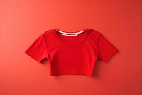 Red cotton top outerwear clothing t-shirt.