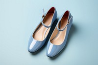 Woman mary jane shoes footwear blue clothing.