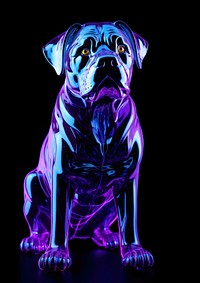 Bulldog animal mammal purple.